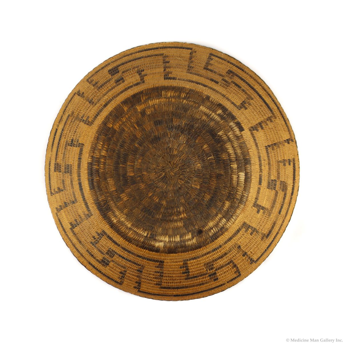 Pima Tray with Whirling Logs Design c. 1900s, 4.5" x 16.5" (SK3468)