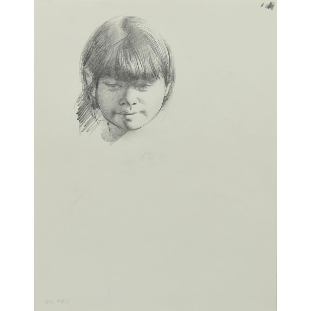 R. Brownell McGrew (1916-1994) - Number SK. 460, Native Child's Portrait (PDC90536-1220-010) (A Donation Goes to Adopt-A-Native-Elder Program with Purchase)