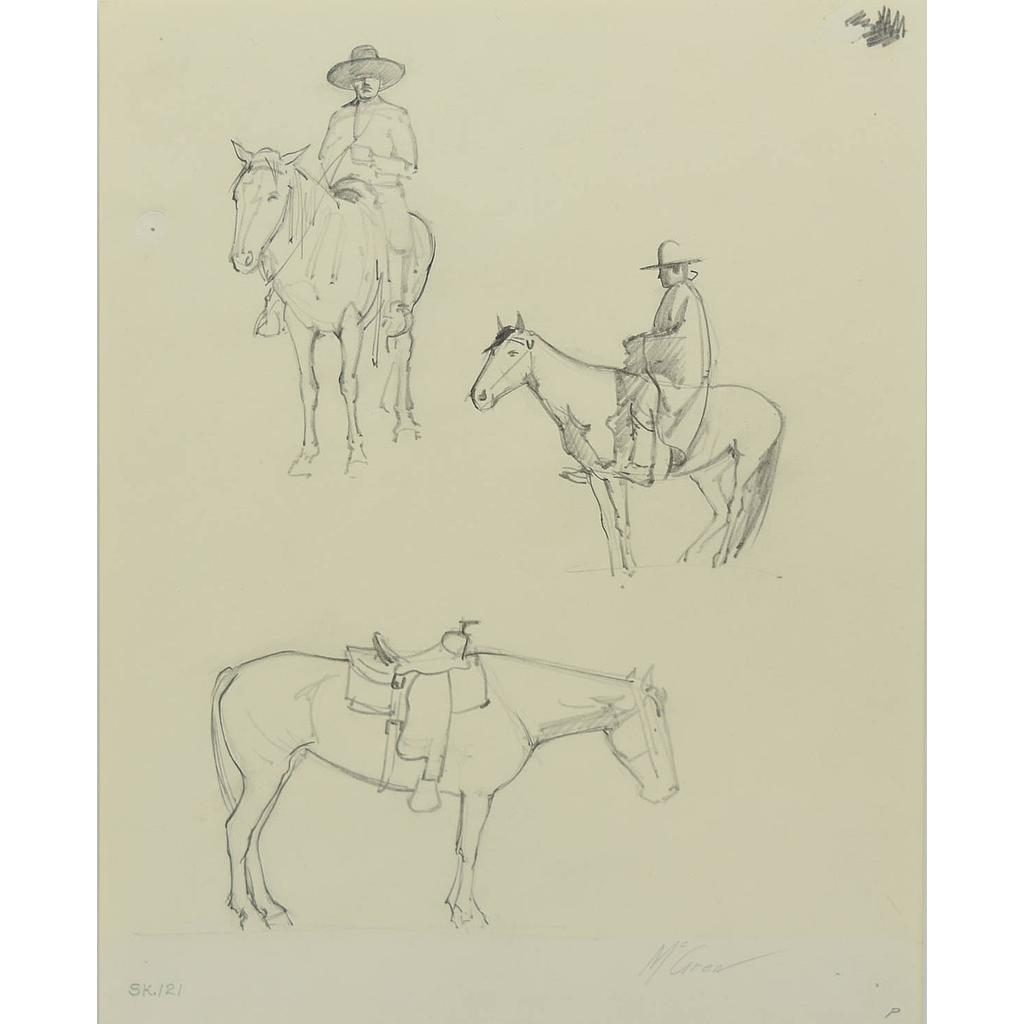 R. Brownell McGrew (1916-1994) - Number SK. 121 Native Riders (PDC90536-1220-112) (A Donation Goes to Adopt-A-Native-Elder Program with Purchase)