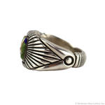 Raymond Yazzie - Navajo - Contemporary Multi-Stone Inlay and Sterling Silver Ring, size 9 (J90620A-0823-002)