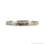 Origin Unknown - Silver Bangle with Stamped Design c. 1980s, size 8 (J15916)