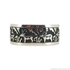 Elmer Satala - Hopi - Contemporary Sterling Silver Overlay Bracelet with Goat Design, size 7 (J15981)