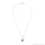 Sam Patania - "Brilliant Star" Amethyst and Sterling Silver Necklace, 18" length (J15965-015)