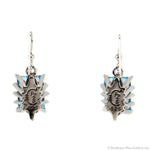Sam Patania - "Grand Cathedral" Sky Blue Topaz and Sterling Silver French Hook Earrings, 1.25" x 0.75" (J15965-020)