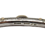 Micheal Kirk (b. 1949) - Navajo/Isleta - Fire Opal, 14K Gold, and Sterling Silver Bracelet c. 1980s, size 6.5 (J90640A-0823-001)