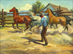 Nicholas Samuel Firfires, CAA (1917-1990) - Cowboy and Horses (PDC90513-0923-008)