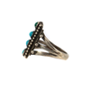 Zuni - Turquoise and Silver Ring c. 1940s, size 6 (J16028-018)