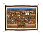 Juanita Tsosie (b. 1933) - Navajo Pictorial Rug c. 1970-80s, 64" x 50" (T90387B-0923-001)