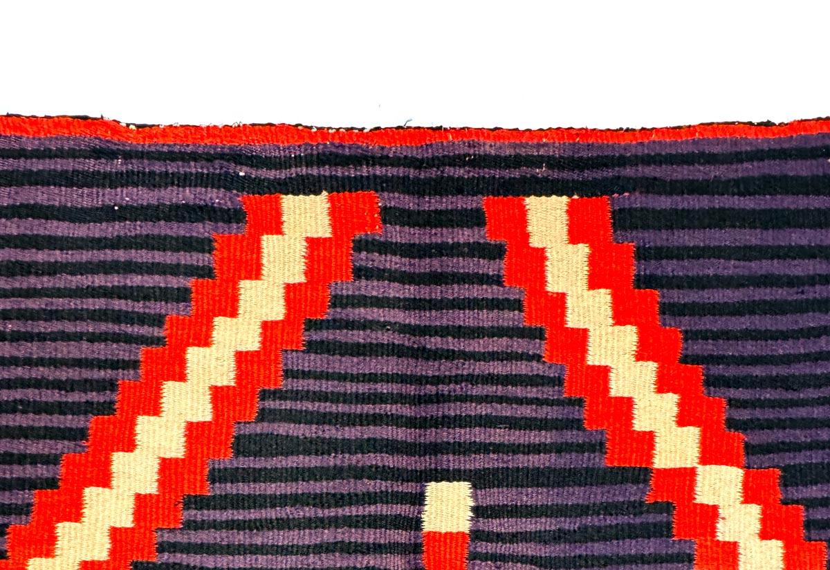 Navajo Moki Germantown Blanket c. 1890s, 67" x 57" (T90386B-1123-003)
