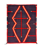 Navajo Moki Germantown Blanket c. 1890s, 67" x 57" (T90386B-1123-003)