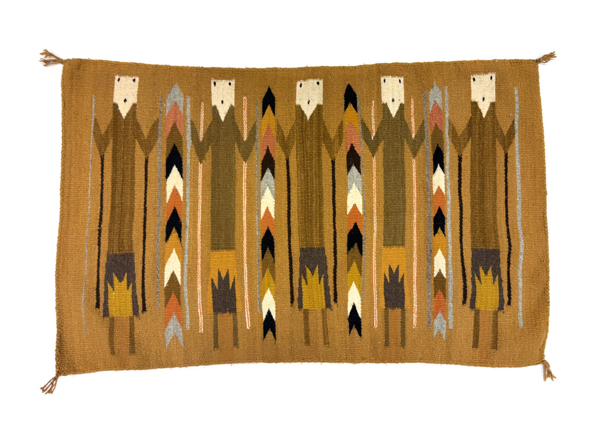 Navajo Yei Pictorial Rug c. 1950-60s, 28" x 44.5" (T6590)