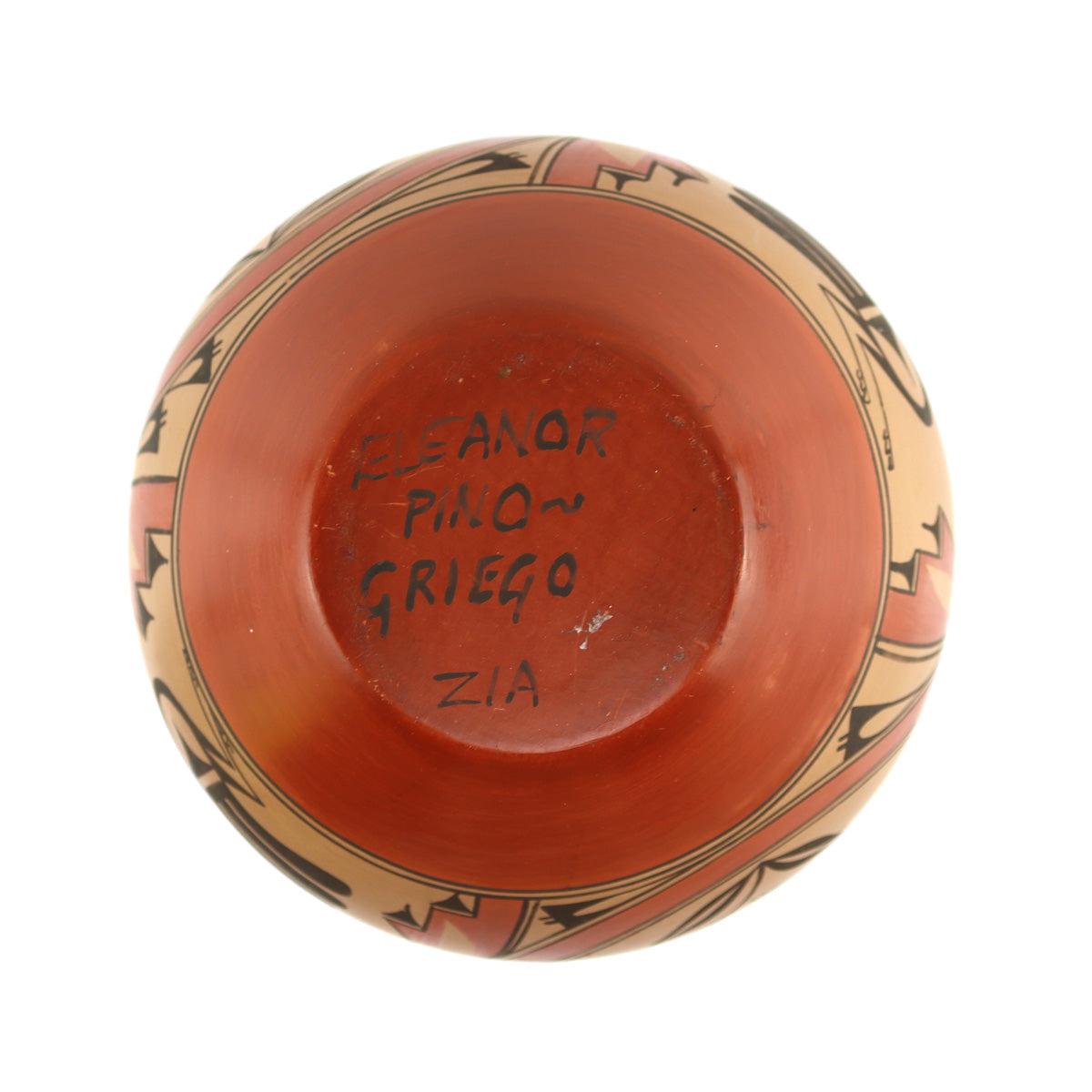 Eleanor Pino Griego (b. 1953) - Zia Polychrome Jar with Rainbird Design c. 1980s, 6.75" x 8.75" (P3782)
