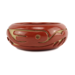 Teresita Naranjo (1919-1999) - Santa Clara Redware Bowl with Carved Design c. 1960-70s, 2.75" x 6.75" (P91252B-1023-010)