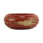 Teresita Naranjo (1919-1999) - Santa Clara Redware Bowl with Carved Design c. 1960-70s, 2.75" x 6.75" (P91252B-1023-010)