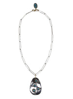 Sam Patania - "Back When" Number 8 Turquoise, 18K Gold, and Sterling Silver Necklace, 20" length (J91699-1123-010)