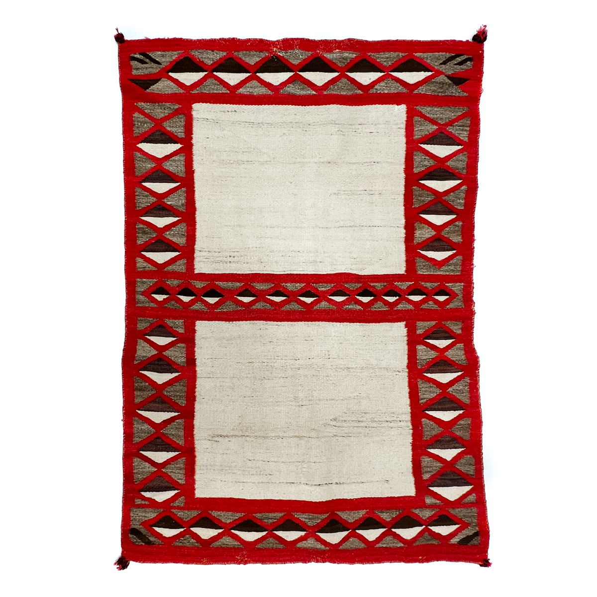 Navajo Double Saddle Blanket c. 1890-1900s, 42" x 35" (T6504)