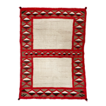 Navajo Double Saddle Blanket c. 1890-1900s, 42" x 35" (T6504)