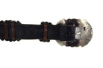 Navajo - Silver and Leather Concho Belt c. 1950-60s, 31" to 33.5" waist (J91963-1123-002)