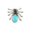 Navajo - Turquoise and Silver Spider Pin c. 1960s, 1.125" x 1.125" (J16103)