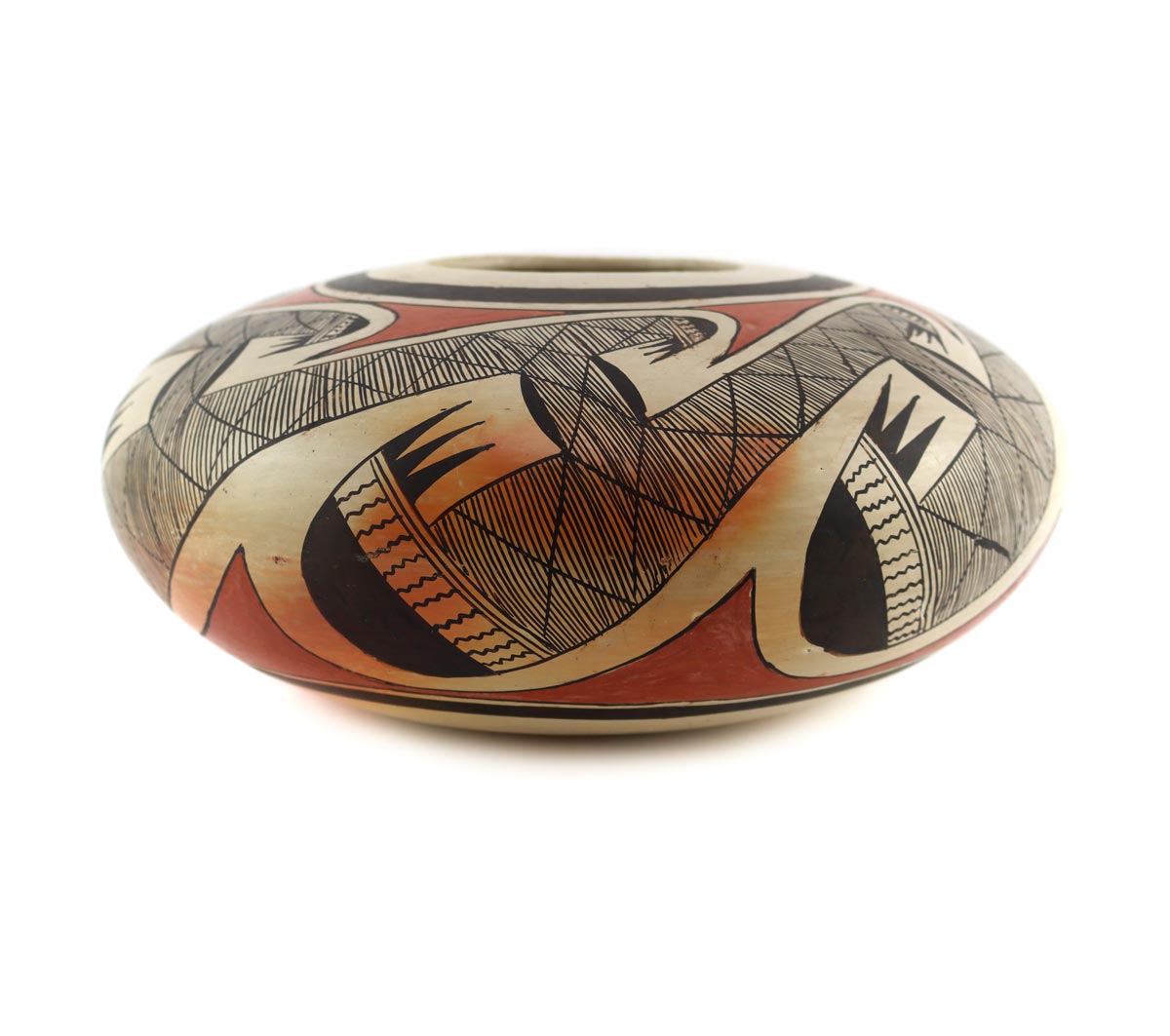 Rachel Nampeyo - Hopi Polychrome Jar with Migration Pattern c. 1960s, 5" x 11" (P3799)