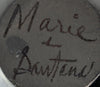 Maria Martinez (1887-1980) and Santana Martinez (1909-2002) - San Ildefonso Black on Black Jar with Feather Design c. 1950s, 3.75" x 4.75" (P91888B-1223-001)