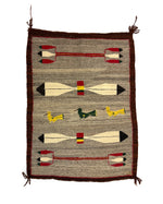 Navajo Pictorial Rug with Birds and Feathers c. 1920-30s, 43" x 32" (T92253-1123-003)