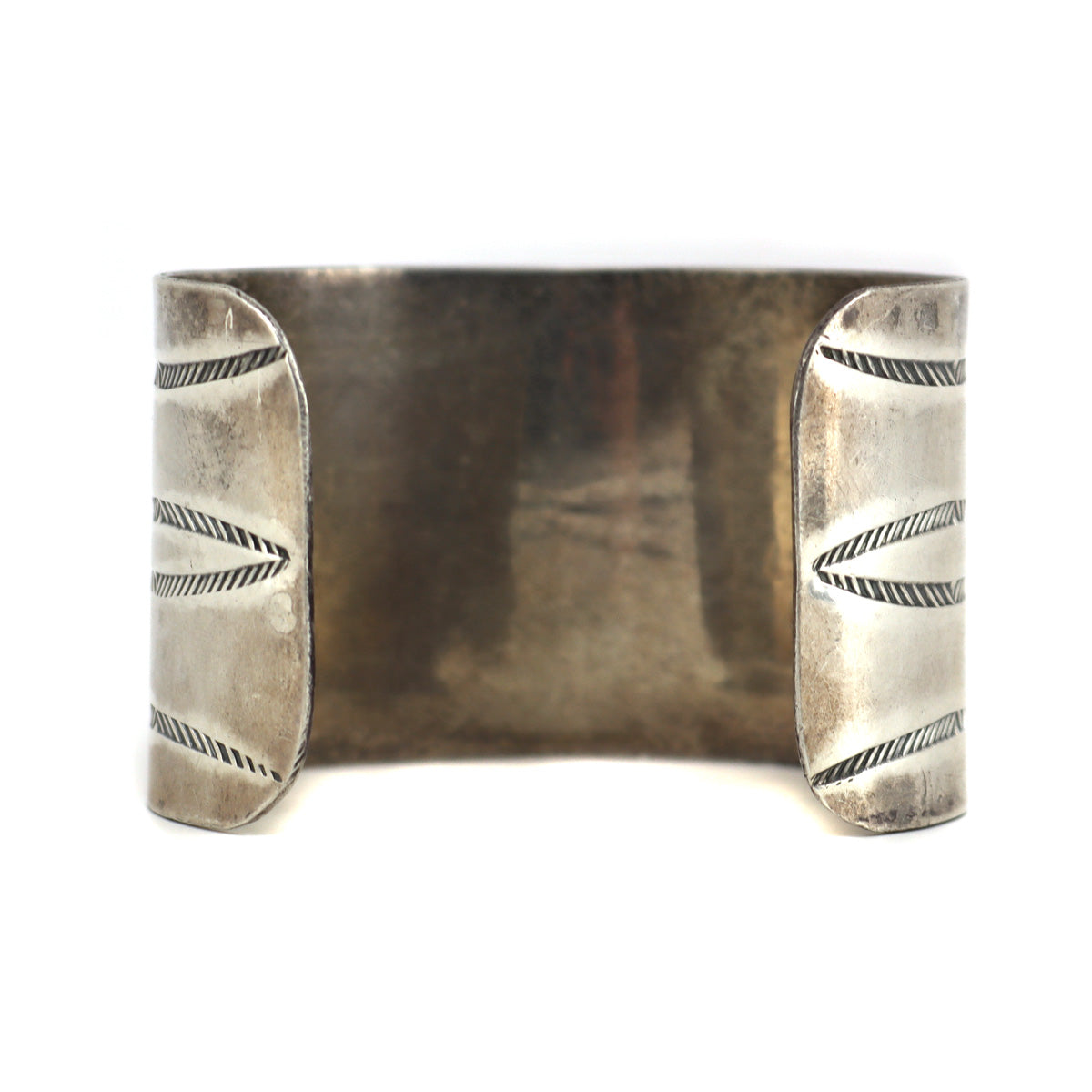Navajo - Silver Bracelet with Stamped Design c. 1930s, size 6.75 (J16127)