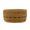 Makah Polychrome Lidded Basket c. Turn of the Century, 1.75" x 3.75" (SK3529)