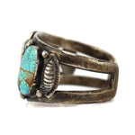 Navajo - Turquoise and Silver Bracelet c. 1930s, size 6.75 (J16126)