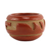 Mary Cain (1915-2010) - Santa Clara Redware Bowl with Carved Design c. 1980s, 2.375" x 3.5"