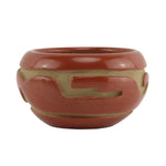 Mary Cain (1915-2010) - Santa Clara Redware Bowl with Carved Design c. 1980s, 2.75" x 4.75"
