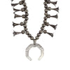 Navajo - Silver Beaded Necklace with Pendant c. 1950s, 23" length