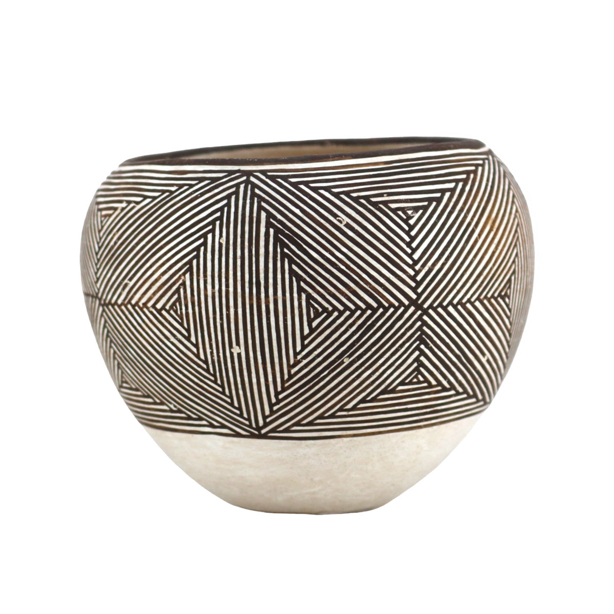 Marie Z. Chino (1907-1982) - Acoma Fine Line Jar c. 1960-70s, 3.5" x 4.5"
