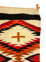 Navajo Transitional Blanket with Hand-Spun Wool c. 1890-1900s, 74" x 34" (T92253-1123-001)
