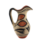 Santo Domingo (Kewa) Polychrome Wedding Vase c. 1900-20s, 5.5" x 4" x 3"