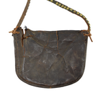 Ute Leather Bag with Concho c. 1890s, 6.25" x 7.75" (M90105-0623-007)