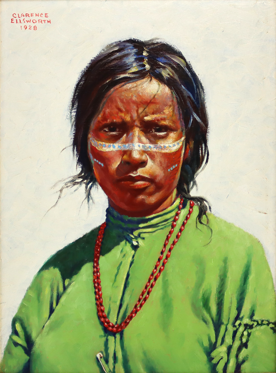 Clarence A. Ellsworth (1855-1961) - Portrait of Native American Girl (PDC90105-0623-015)