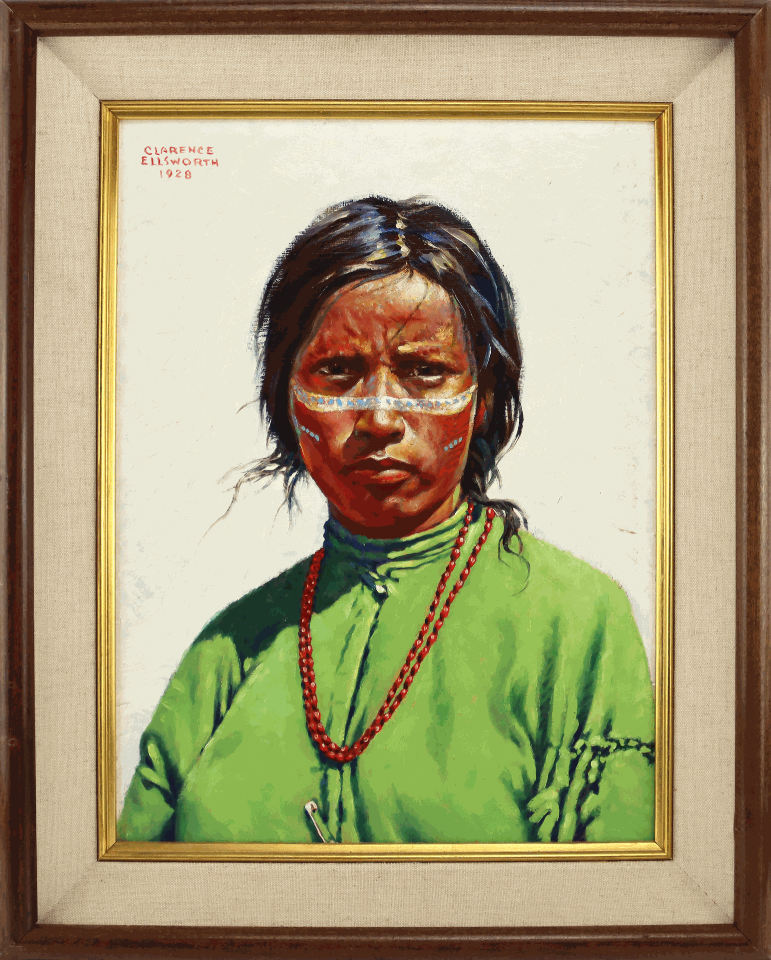 Clarence A. Ellsworth (1855-1961) - Portrait of Native American Girl (PDC90105-0623-015)