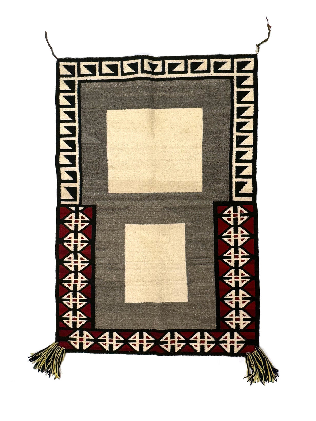Navajo Double Saddle Blanket c. 1930s, 50" x 35"