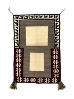 Navajo Double Saddle Blanket c. 1930s, 50" x 35"