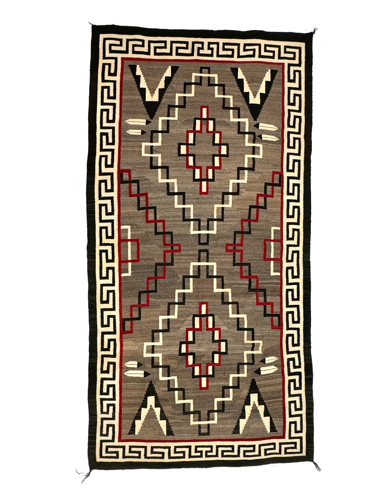 Large Navajo Crystal Rug c. 1930s, 105" x 54"