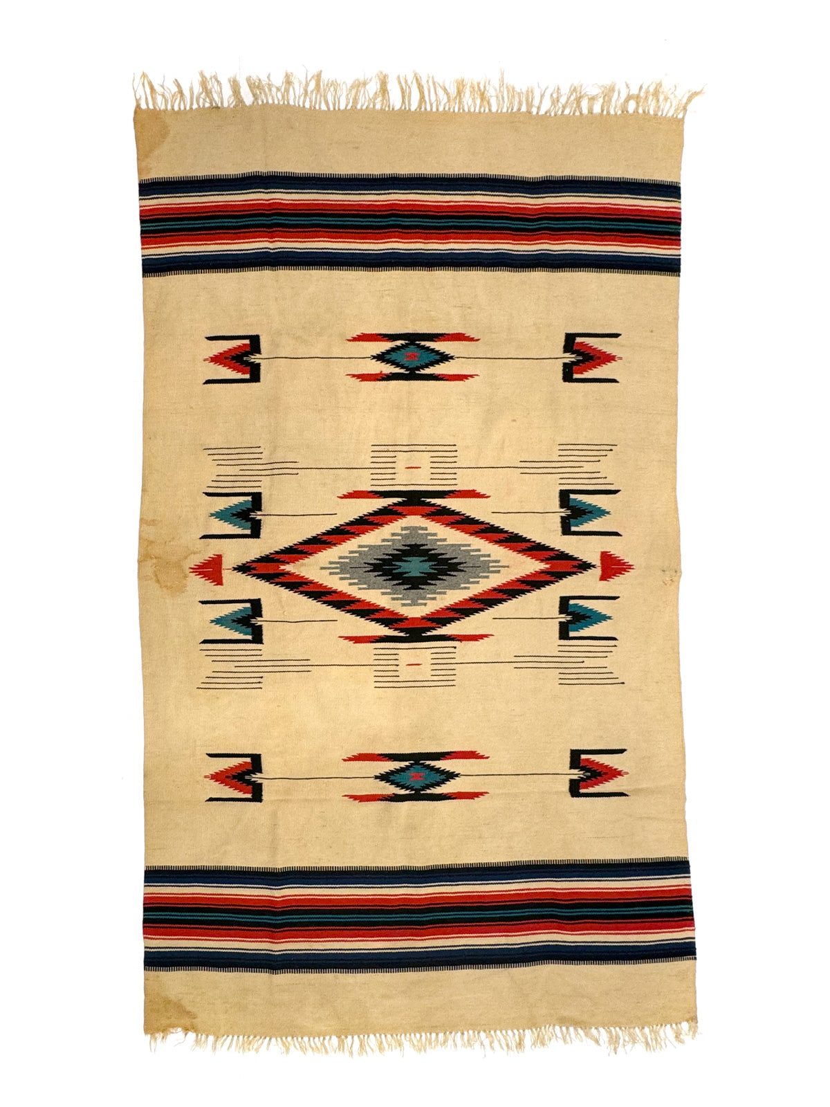 Chimayo Blanket c. 1940s, 80" x 51"