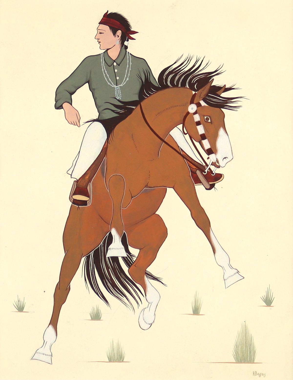 Harrison Begay (1914-2012) - Navajo Rider