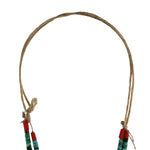 Navajo 2-Strand Turquoise and Coral Necklace with 2 Joclas c. 1960s, 30" length