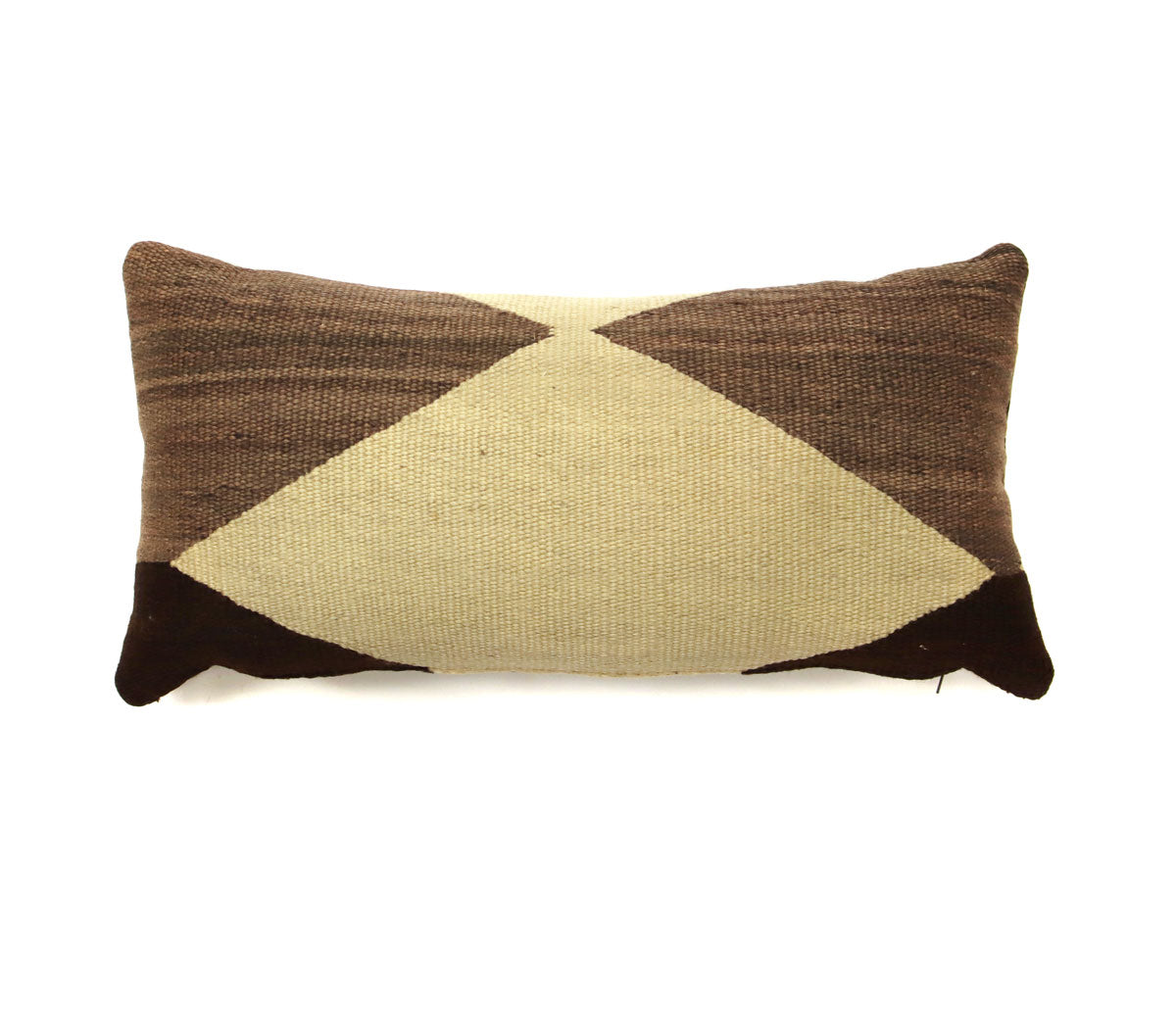Custom Leather Pillow with c. 1910s Navajo Textile Inlay, 23