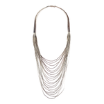 Navajo 20-Strand Liquid Silver Necklace c. 1960-70s, 26" length (J15198)
