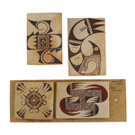 Group of 4 Hopi Polychrome Pottery Tiles c. 1960s