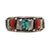 Attributed to Dan Simplicio (1917-1969) - Zuni Turquoise, Coral and Silver Bracelet c. 1950s, size 6.5