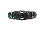 Navajo - 4-Stone Persian Turquoise and Silver Bracelet c. 1940-60s, size 6