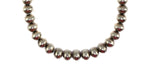 Navajo - Silver Beaded Necklace c.1960s, 27" length